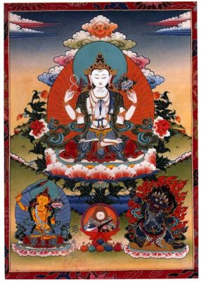 Bodhisattva Avalokiteshvara - Uma Obra-Prima de Paciência e Simplicidade Envolvente!